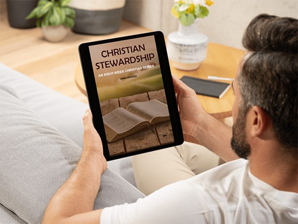 "People engaged in a Bible study, reflecting daily devotional time provided by an eight-week church stewardship campaign that fosters personal and spiritual growth."