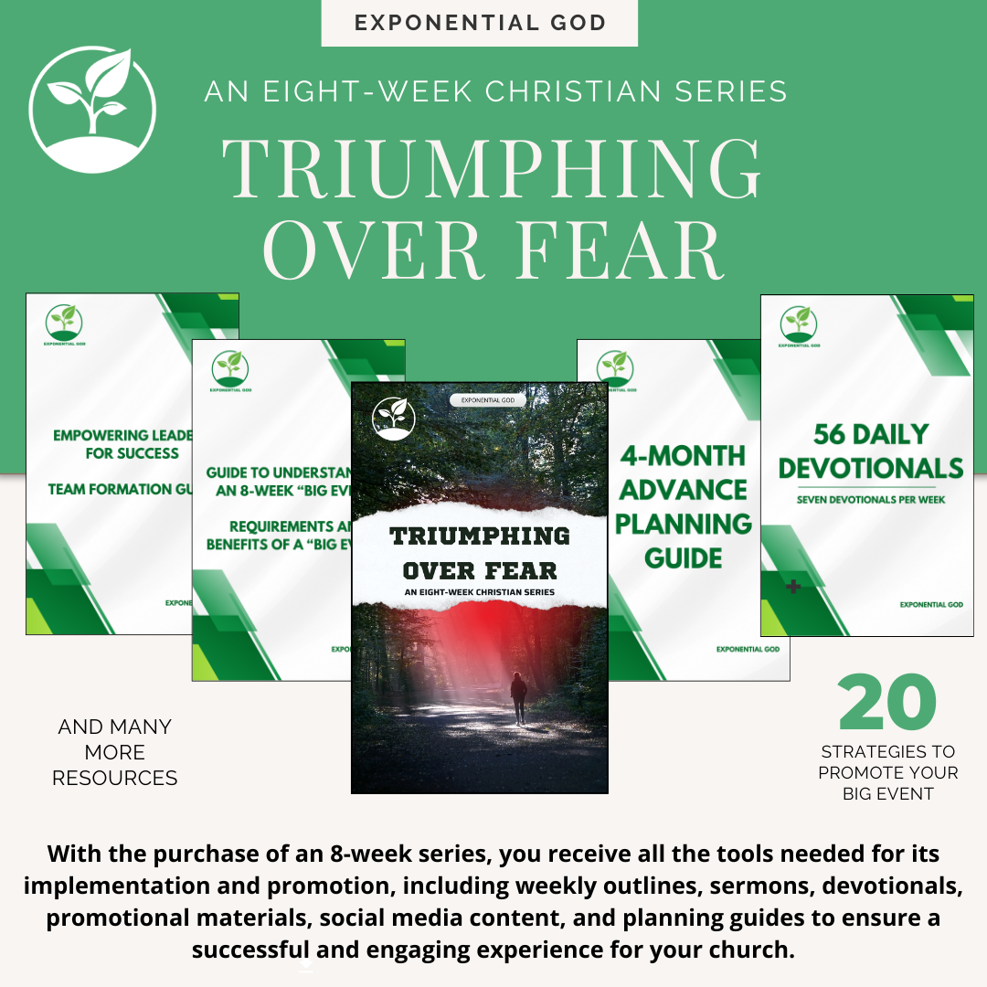 Triumphing Over Fear invites believers on an 8-week journey to overcome fears. With lessons on God’s love, facing the unknown, and relying on faith, this series provides practical steps for living a life of peace, confidence, and God-centered boldness.