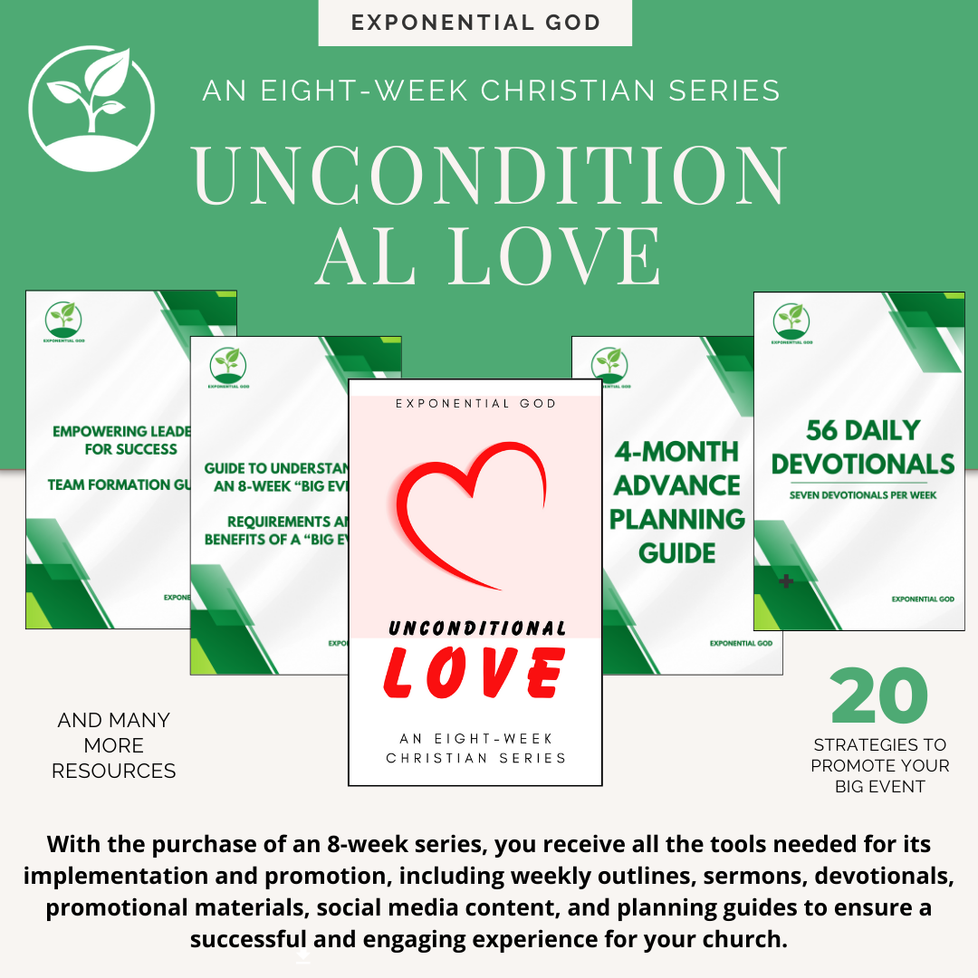 Unconditional Love is an 8-week journey that reveals the depth of God’s love. Each session explores key topics like loving others selflessly, overcoming resentment, and showing love through action, helping believers build a life centered on God’s love and compassion.